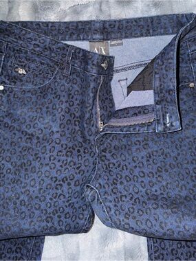 A/X Armani Exchange women’s Blue Leopard Print Jeans